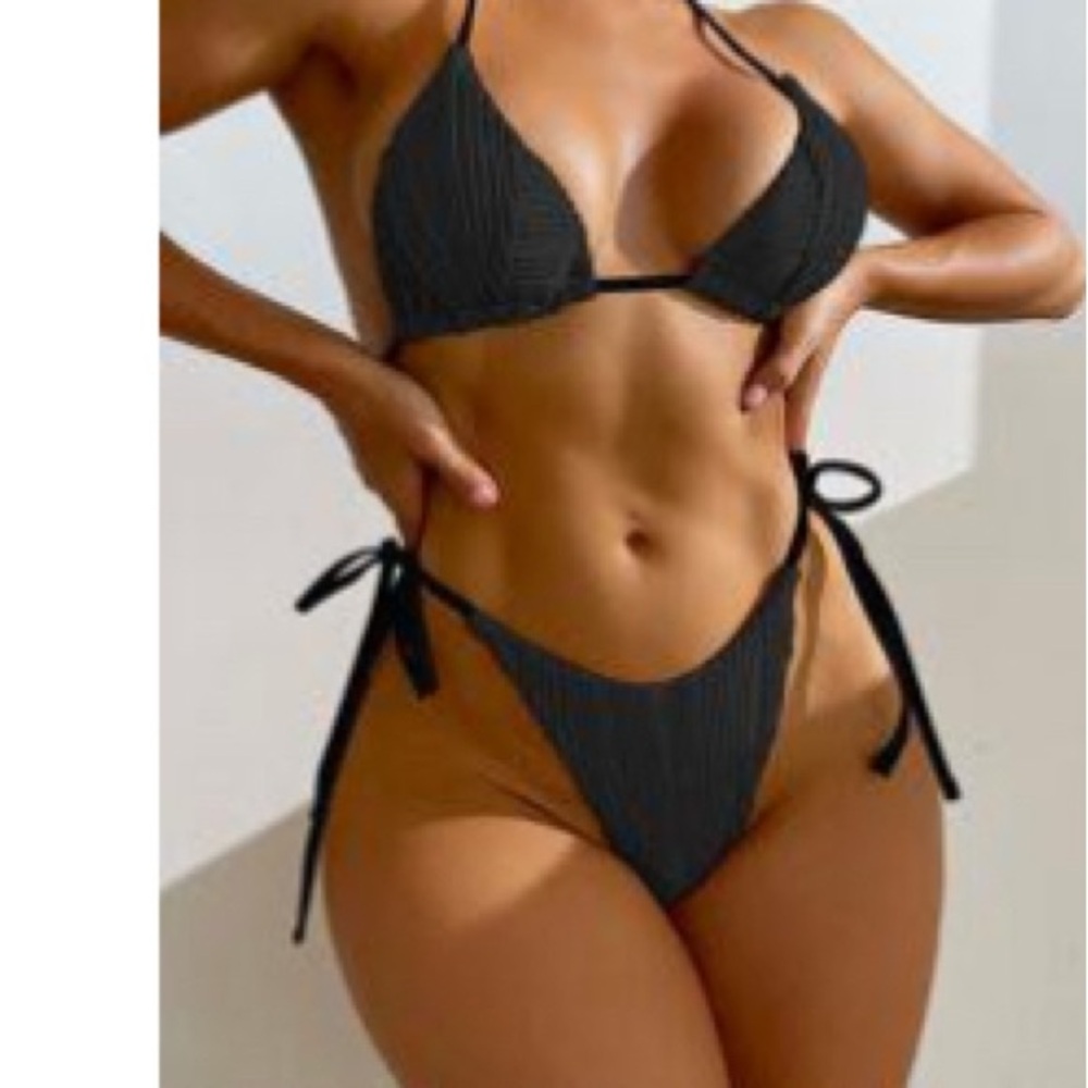 Black Triangle Bikini Set